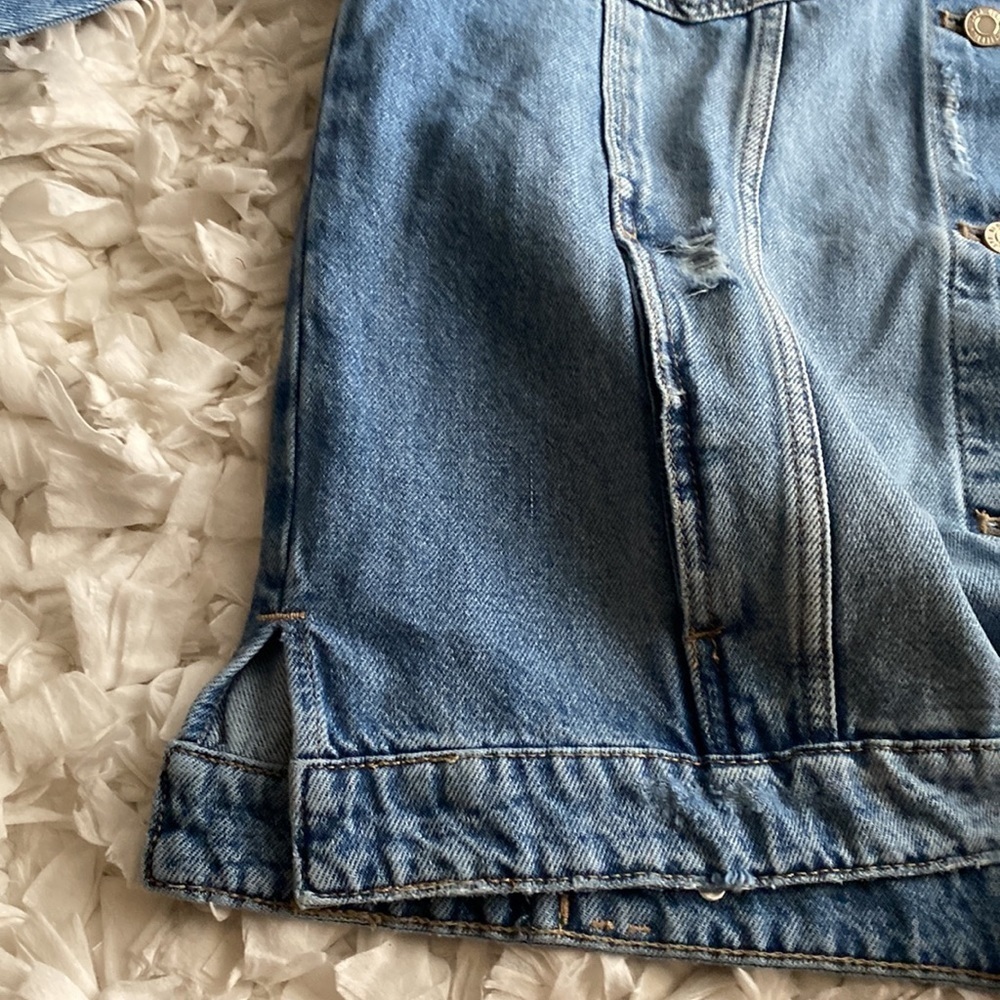 NWT Zara denim jacket size s/m - Picture 2 of 7